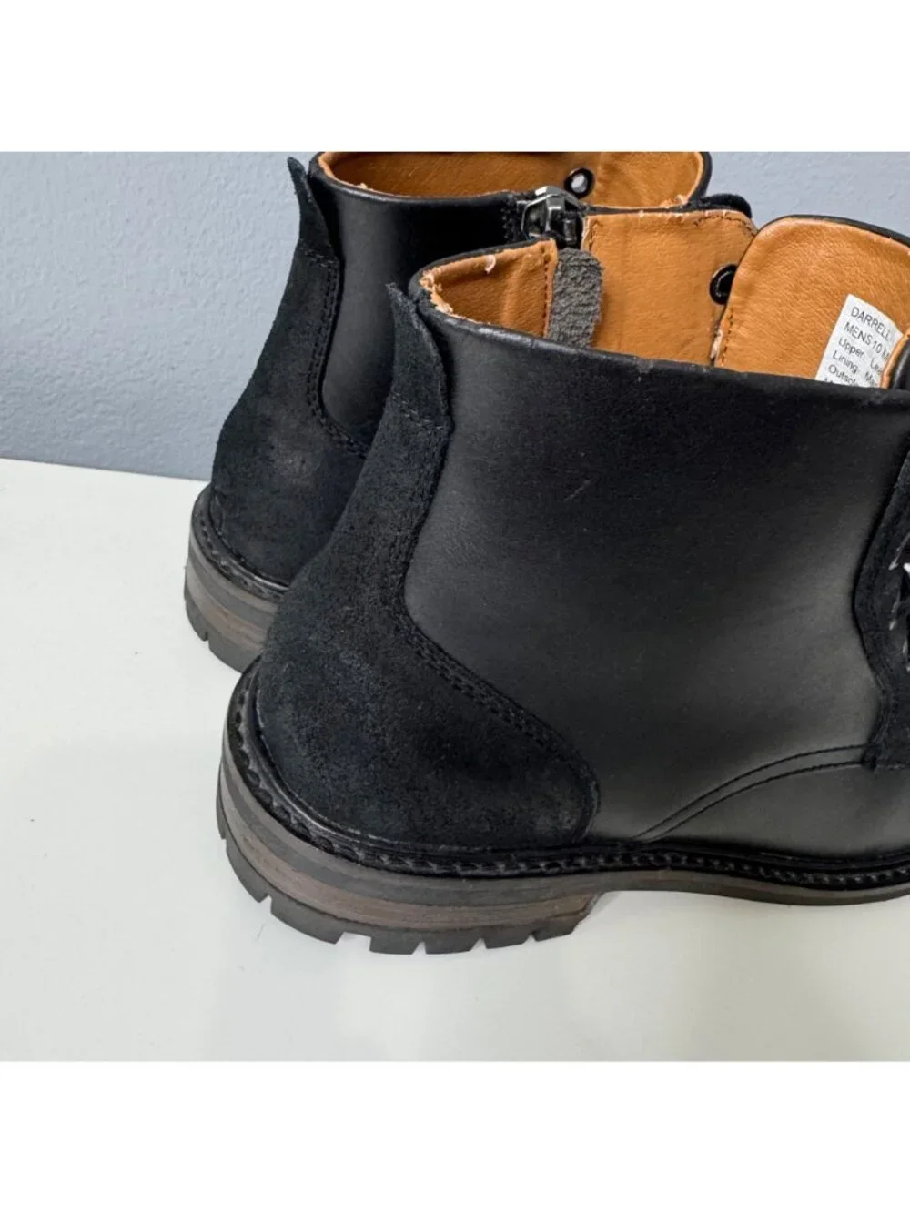 SAKS FIFTH AVENUE men's leather darrell boots size 10